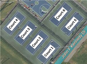 Mountain View Park Tennis Courts 1-6